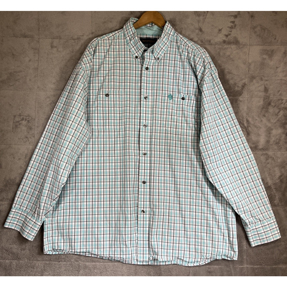 Lot Of 2 Wrangler Shirt Mens XXL George Strait Western Rodeo Plaid Cotton Blend - Picture 2 of 12
